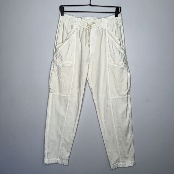 Anthropologie Pants - Anthropologie Women’s Cargo Utility Pants Casual Drawstring Ankle Crop Size 25